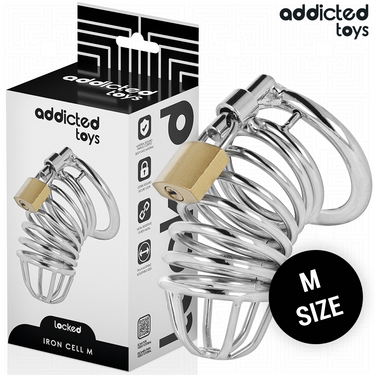 Gabbia di Castità in Metallo Addicted Toys M - Sicurezza e Controllo